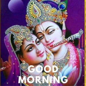 Good Morning Radhe Krishna with gopi