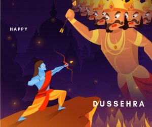Happy Dussehra wishes sri ram & ravan