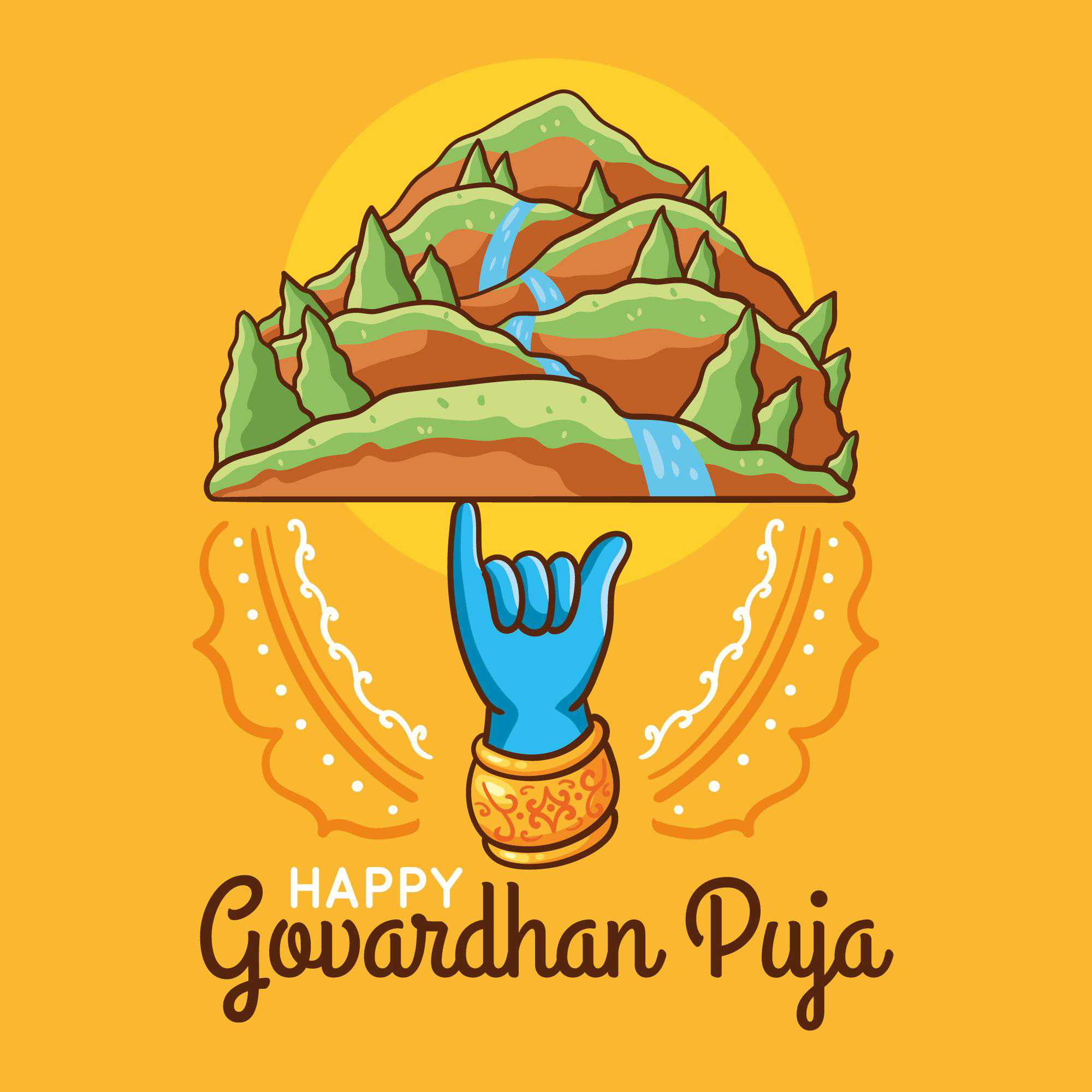 Happy Govardhan puja wallpaper download 