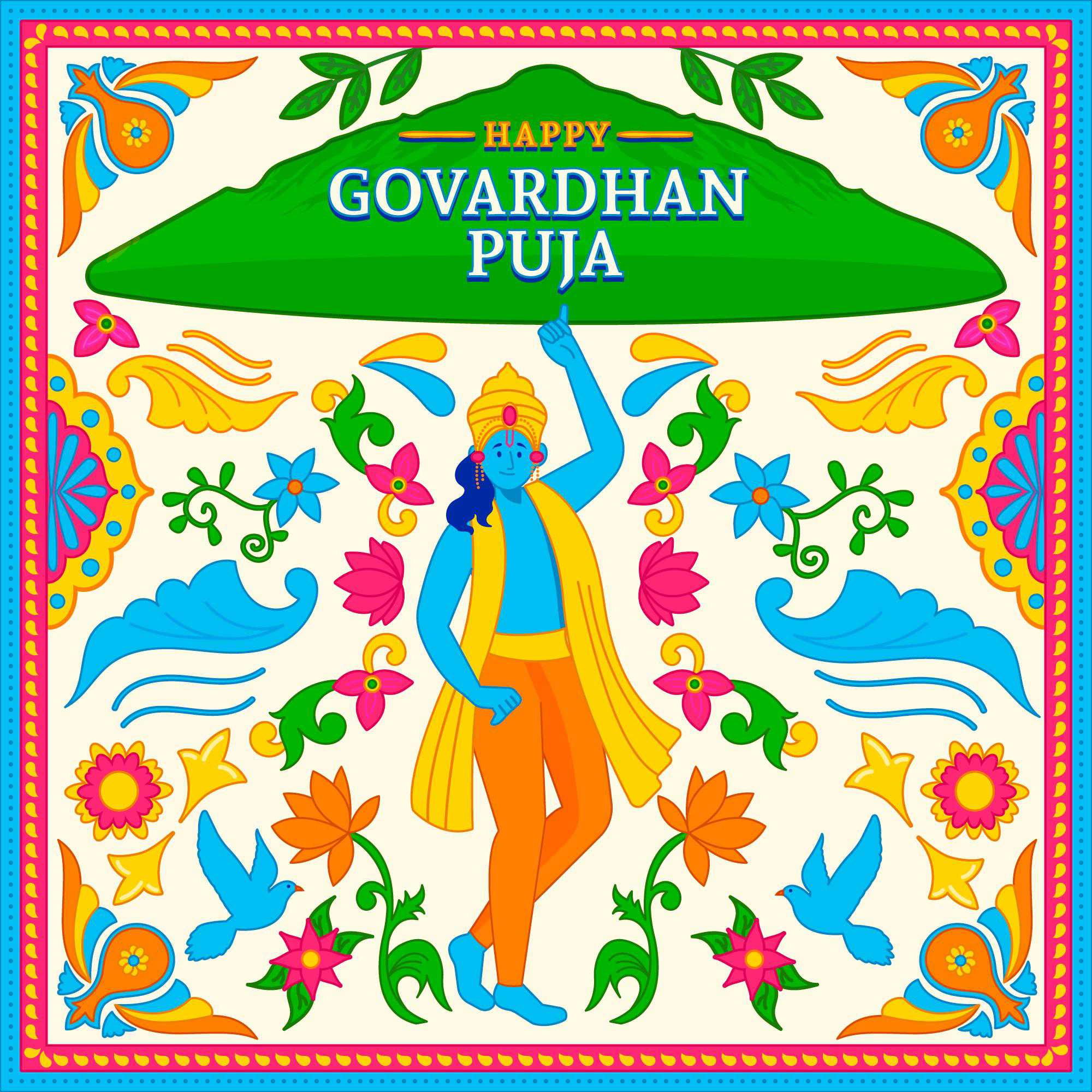 Happy Govardhan puja images