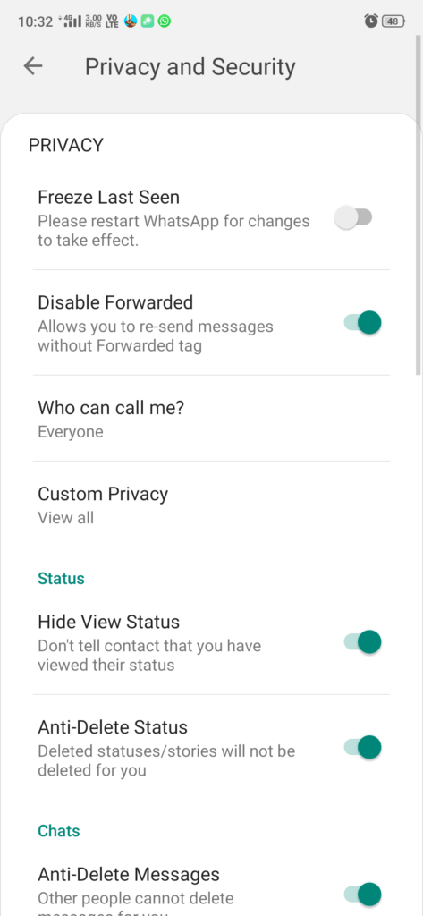Fm whatsapp user interface 