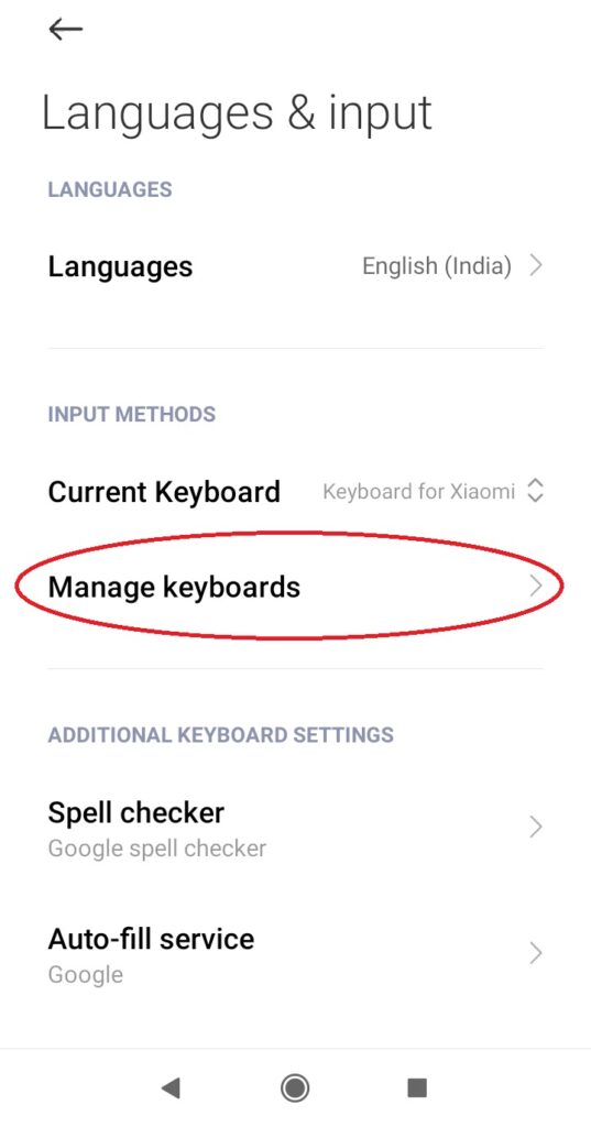 Manage Keyboards 