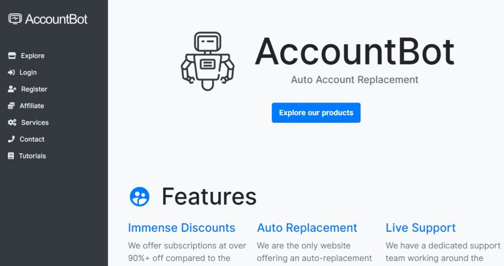Accountbot dashboard