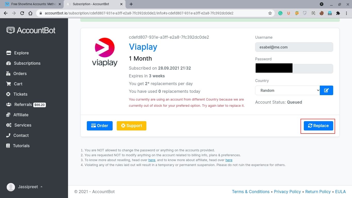 Go to the login page and paste the username and passwords & login Viapl...