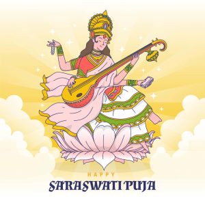 Happy Saraswati Puja Image Download