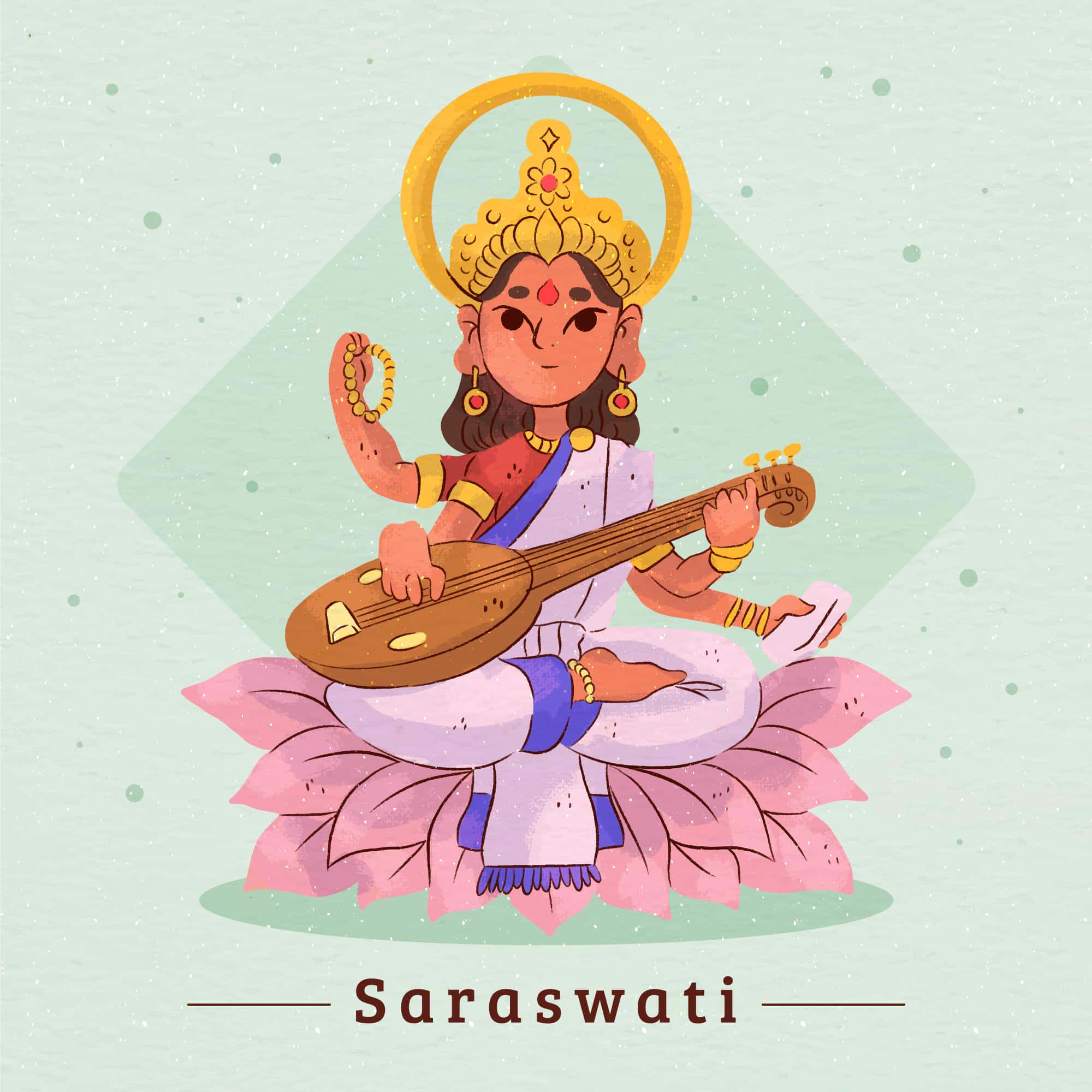Happy Saraswati Puja Photo Download