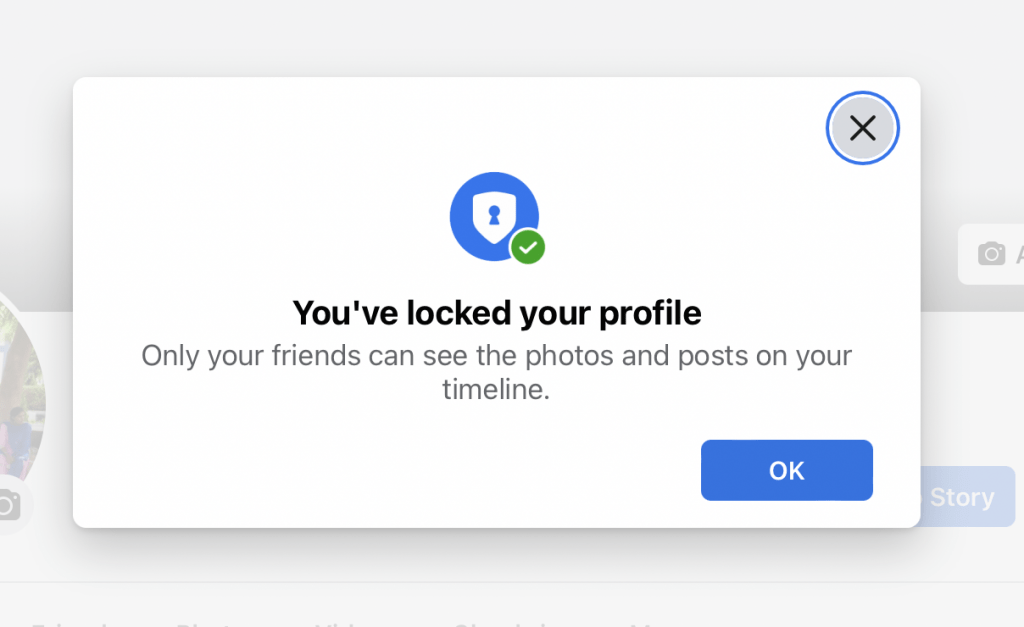 locked facebok profile