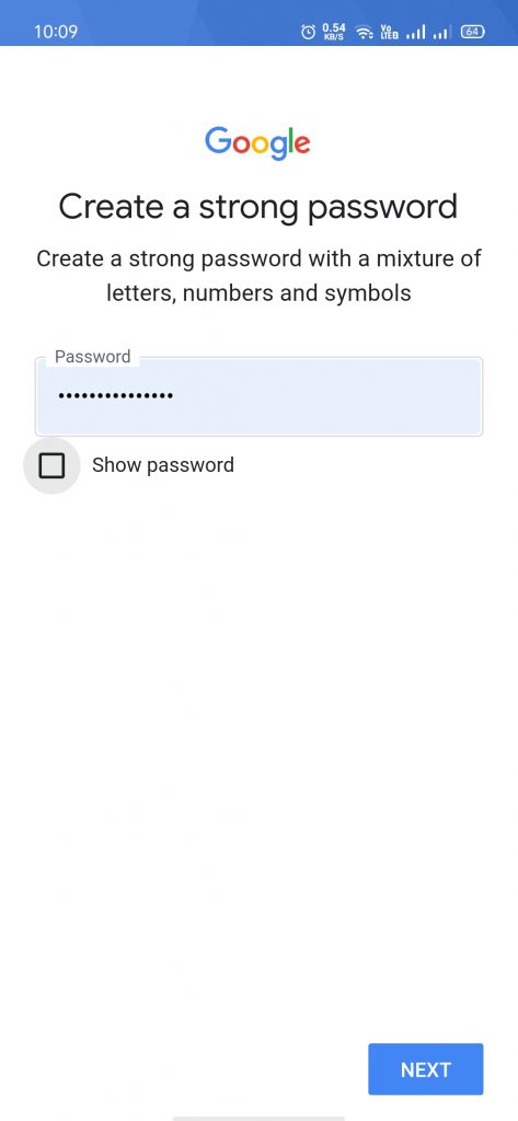 add strong password