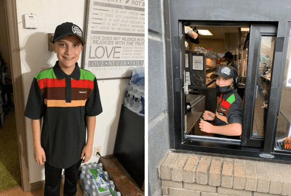 After posting pictures of his 14-year-old boy at Burger King online, a proud father causes controversy
